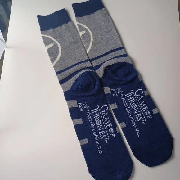 GOT Game Of Thrones Crew Socks NEW Size Mens 6-12 Novelty -1 Pair -TV Show - Picture 2 of 9
